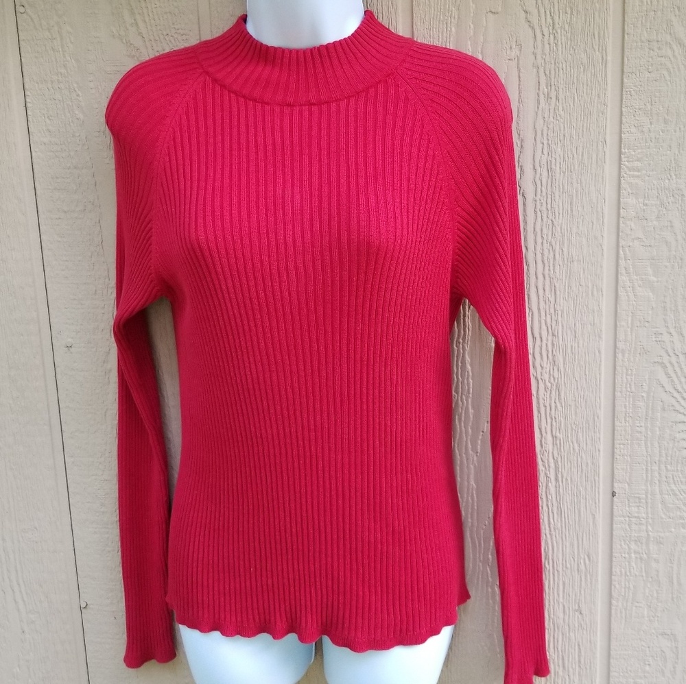 Signature red pullover sweater